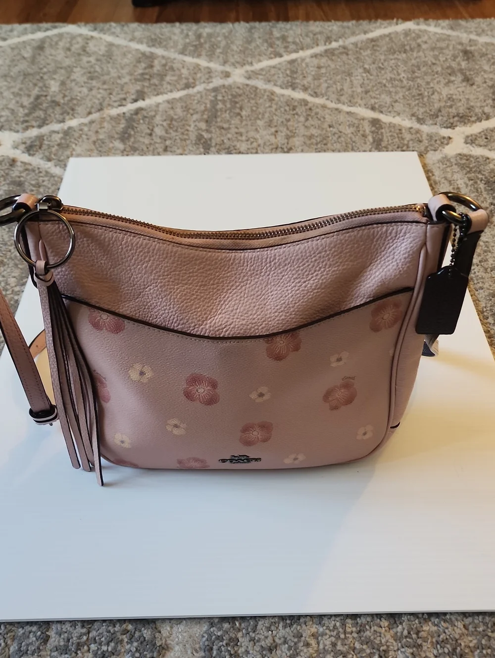 Coach Chaise Leather Crossbody Featuring a Pansy Print.